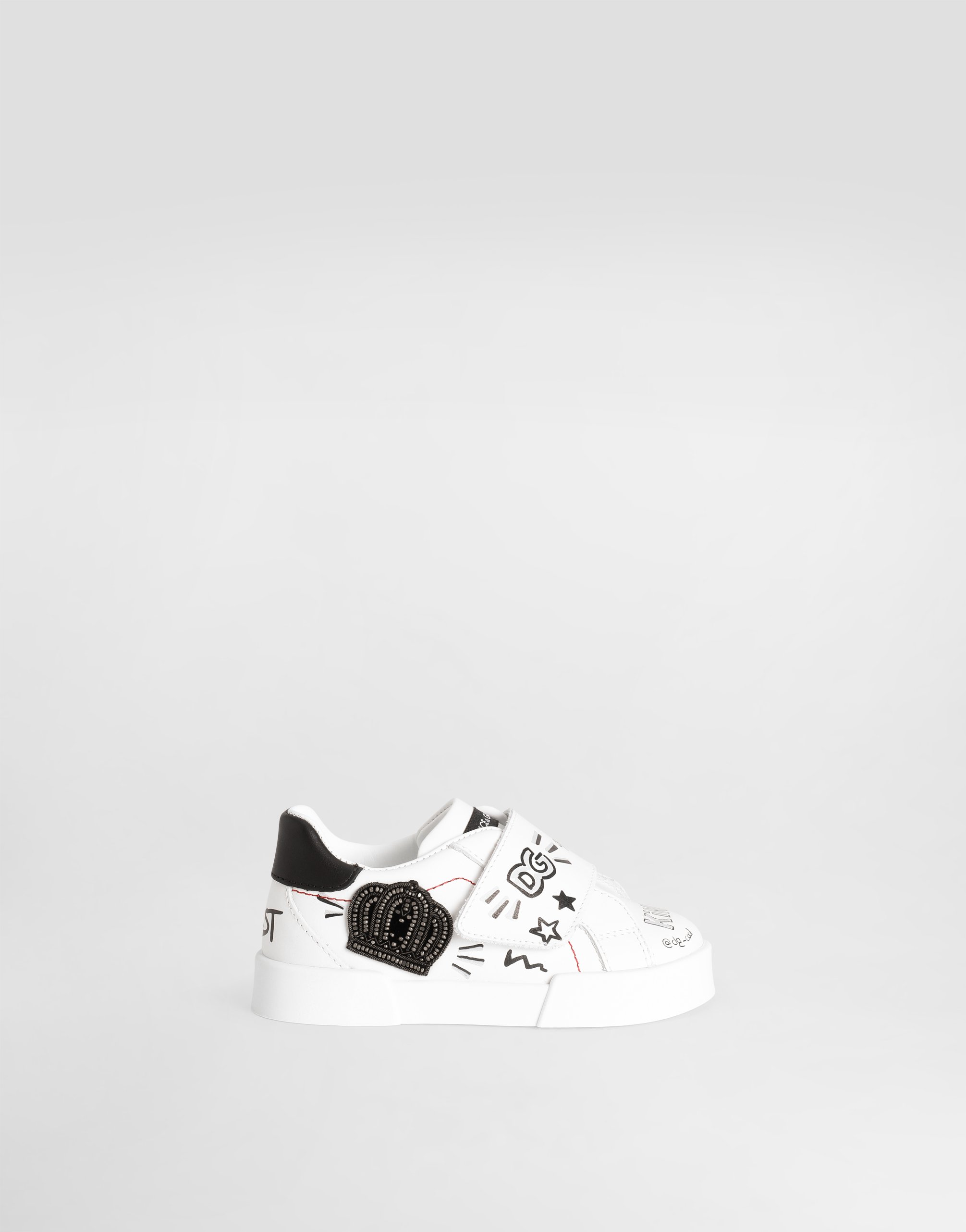 

Кожаные кроссовки Portofino Light с принтом Dolce&Gabbana, мультиколор