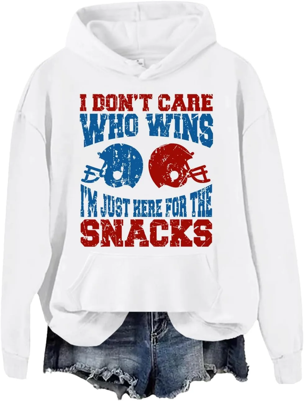 

Толстовка I Dont Care Who Wins Sweatshirt Im Just Here for The Snacks JWVEL