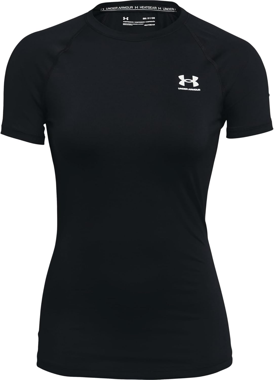 

Under Armour женская футболка HeatGear Compression с коротким рукавом, Black (001)/White, Белый, Under Armour женская футболка HeatGear Compression с коротким рукавом, Black (001)/White