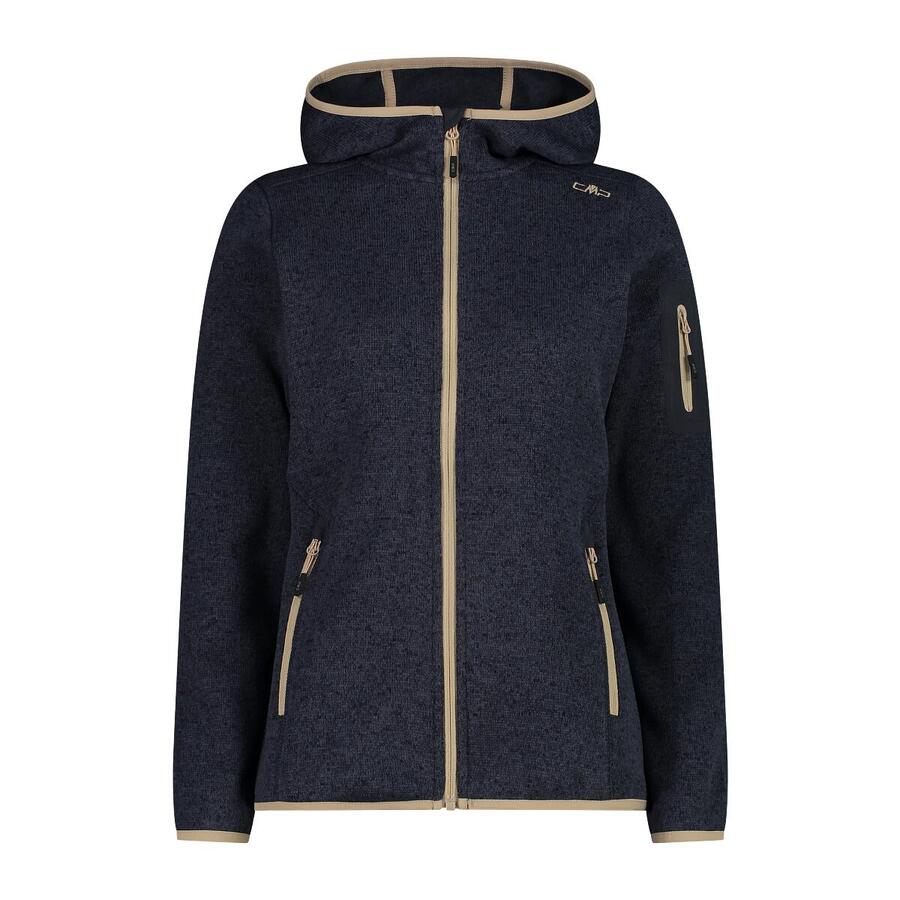 

Женская куртка CMP с капюшоном из трикотажного меланжевого цвета 3H19826