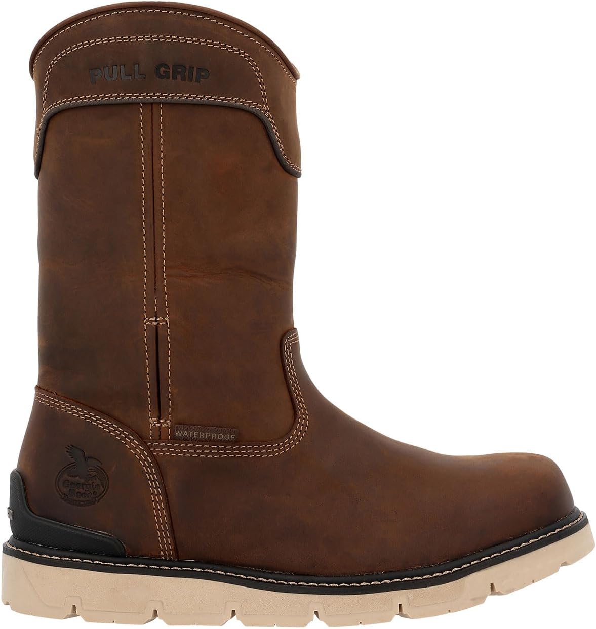 

Ботинки Georgia Boot Carbon Flex Wedge 11 с водонепроницаемым верхом и углеродным носком, на застежке 'пул-он', коричневый