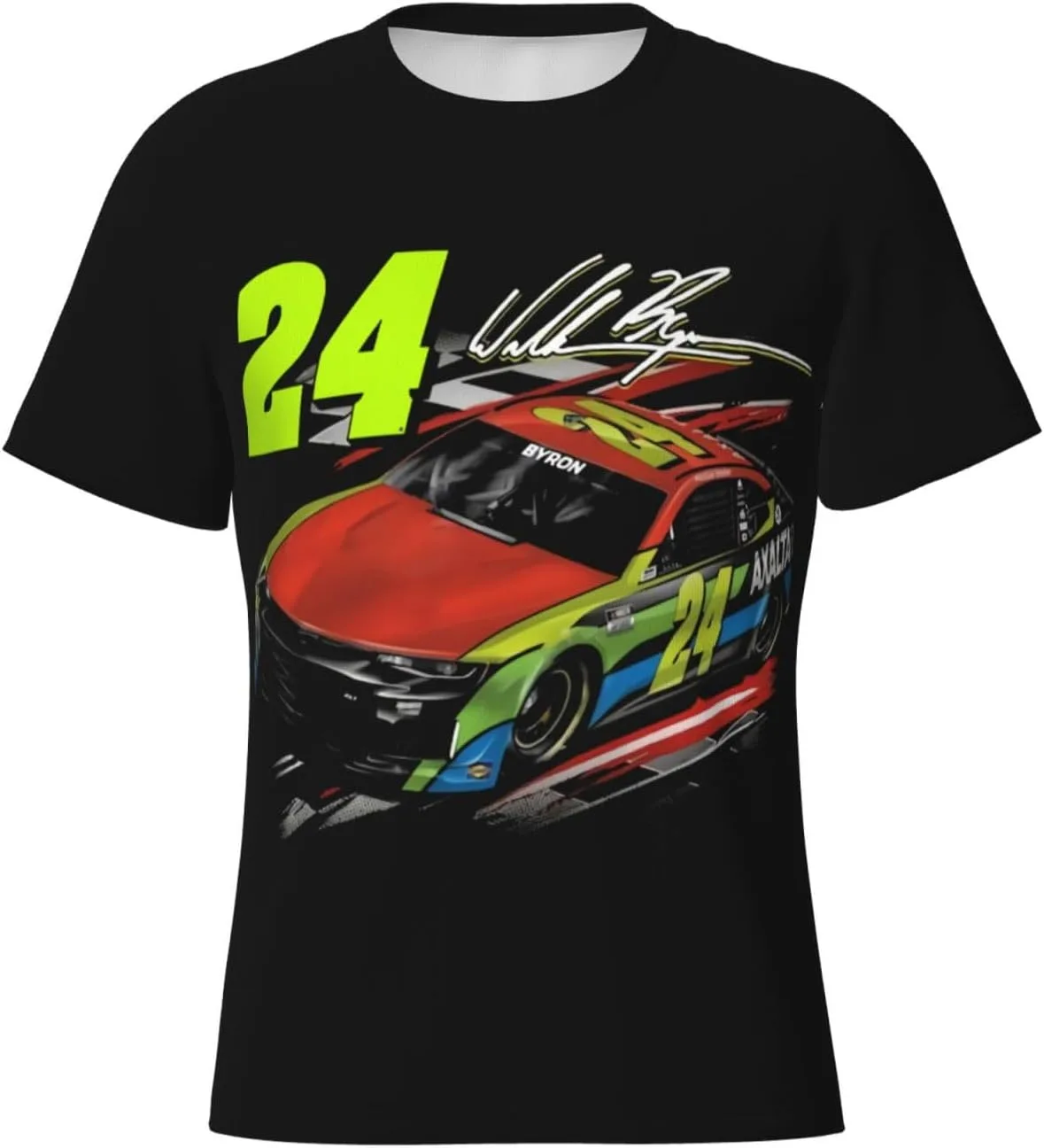 

Футболка William Byron 24 мужская Crewneck, приталенная, спортивная, с коротким рукавом и классическим принтом MTQDJ