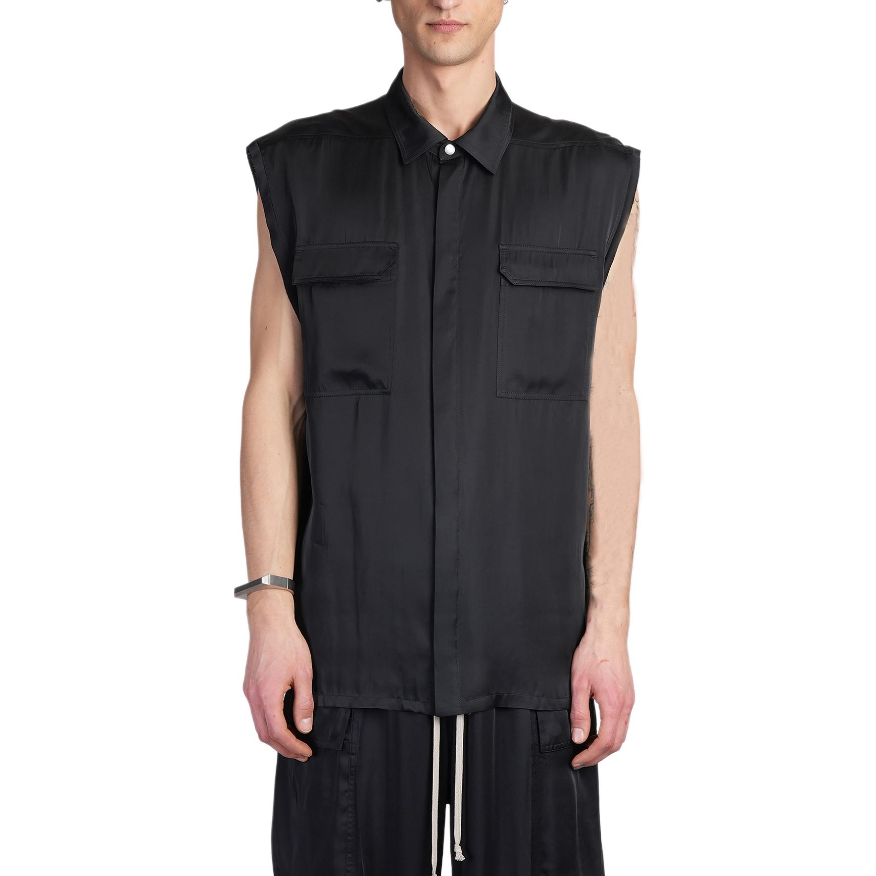 

RICK OWENS Голливудская подиумная объемная рубашка-топ, Black