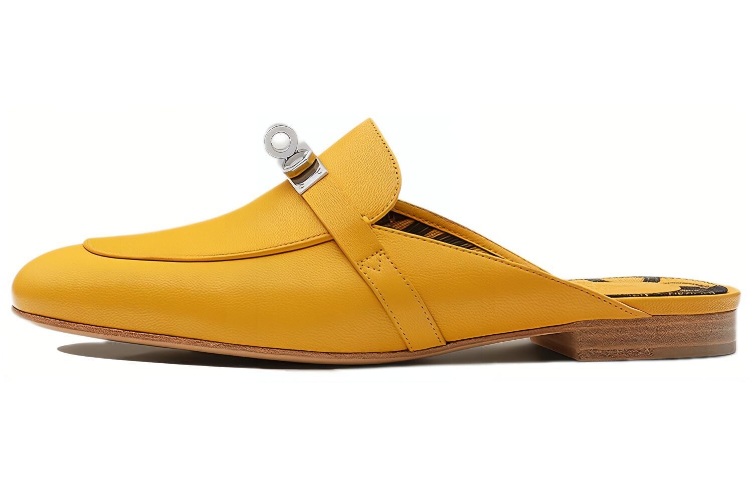 Женские туфли Hermes без пятки, желтый