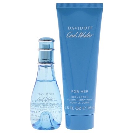 Cool Water 1 унция Edt Spray 2,5 унции лосьона для тела для женщин, Davidoff — фото 2