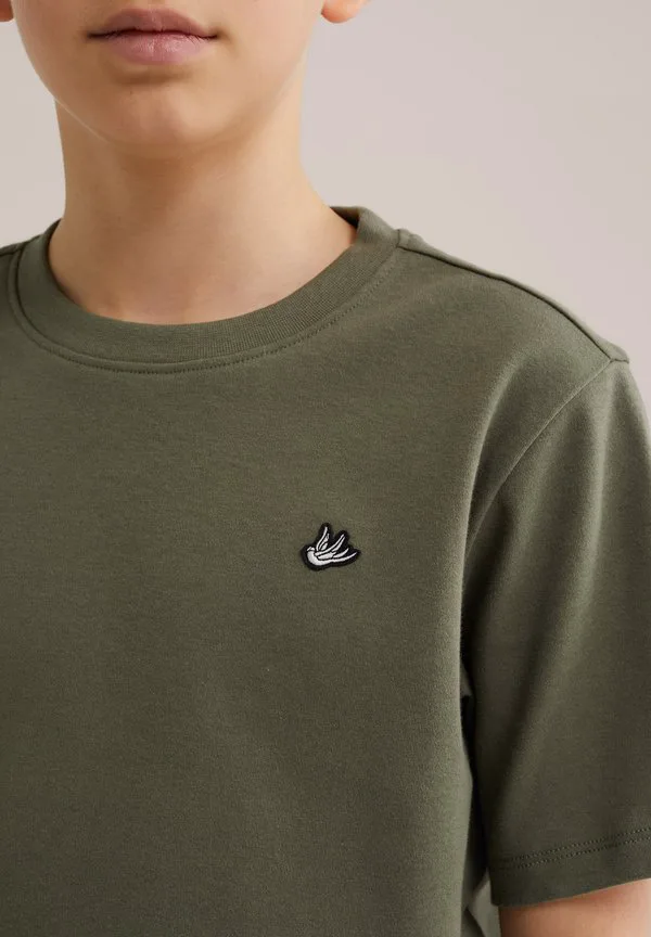 Ультрамягкая базовая футболка We Fashion, Army Green — фото 3
