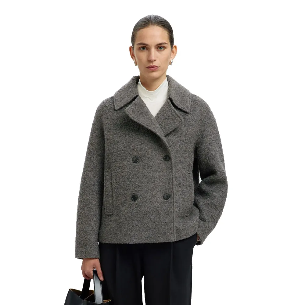 

Куртка Selected Alma Boucle, серый