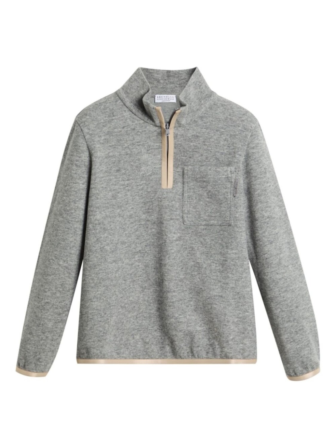

Свитер с высоким воротником Brunello Cucinelli Kids, серый
