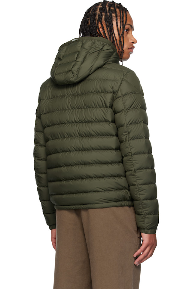 Moncler Пуховая куртка Khaki Galion с капюшоном, короткая — фото 3