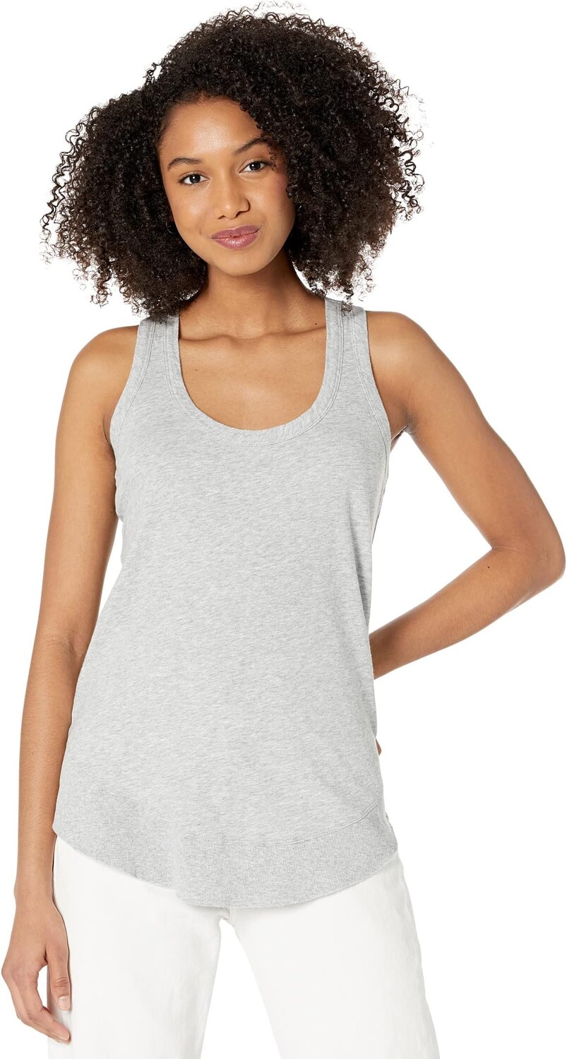 

Топ bobi Los Angeles Lightweight Jersey Curved Hem Tank, серый