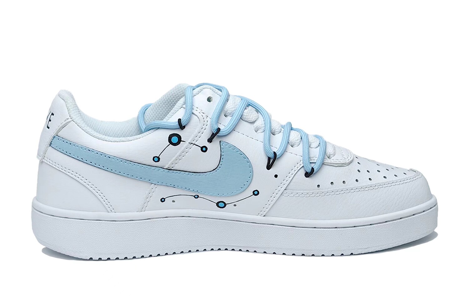 

Кроссовки Nike Court Vision 1 Skateboarding Shoes Men Low-top Blue, белый