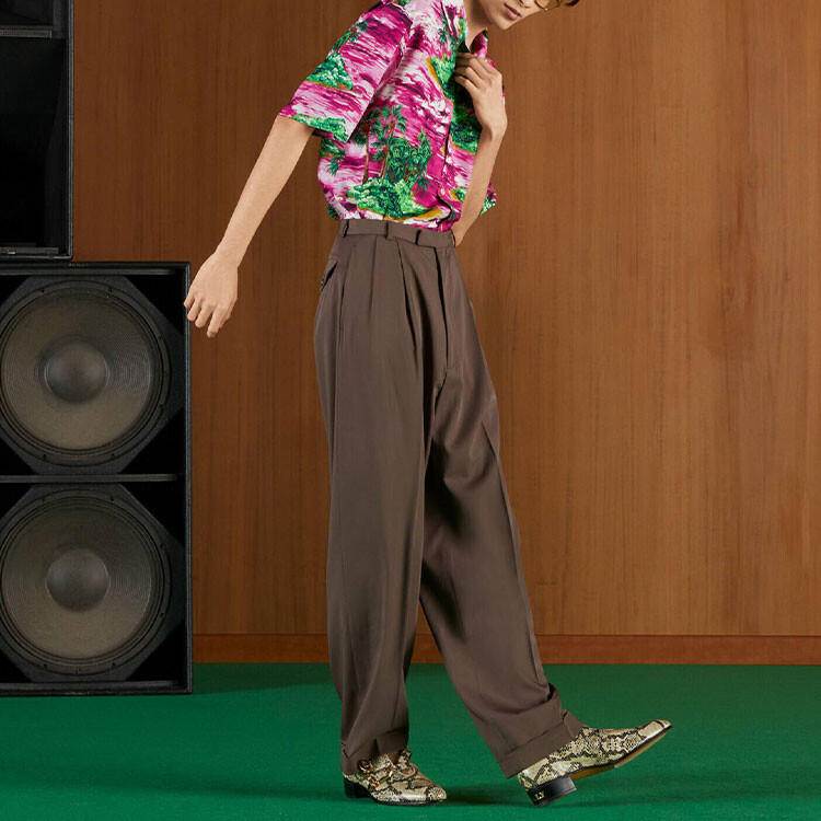 Рубашка мужская Gucci фуксия — фото 3