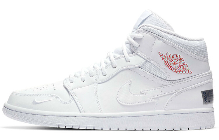 

Кроссовки Jordan 1 Mid SE Nike Swoosh On Tour 2020, Белый, Кроссовки Jordan 1 Mid SE Nike Swoosh On Tour 2020