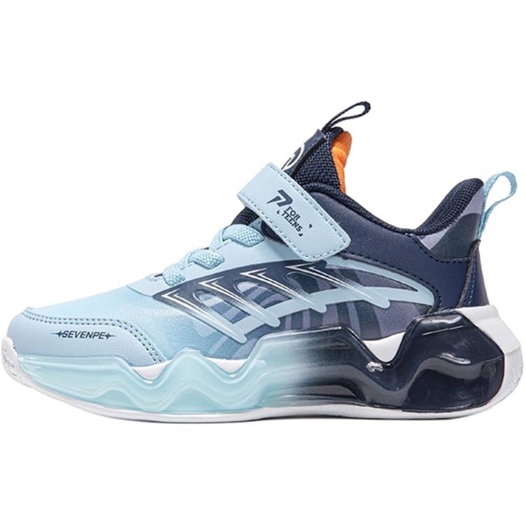 

Скользостойкие амортизирующие износостойкие дышащие низкие детские беговые кроссовки Dark Blue/Moon для подростков 7-PE, темно-синий/Moon[Fall Winter Leather Upper]