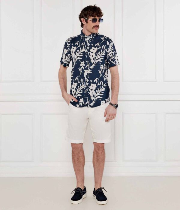 Льняная рубашка тропическая Regular fit Tommy Hilfiger, синий — фото 2