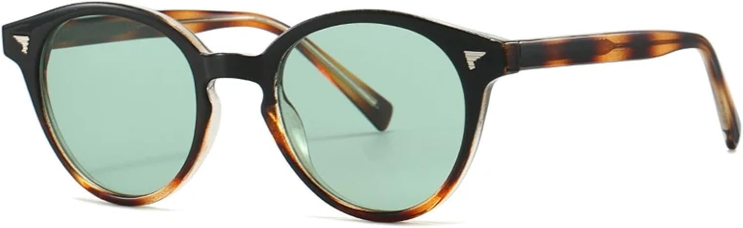 

Солнцезащитные очки с защитой от УФ-излучения UV400 для женщин и мужчин | Круглые, в стиле панк, сине-зеленые | для занятий спортом на открытом воздухе DSVIGF, Black Amber Green