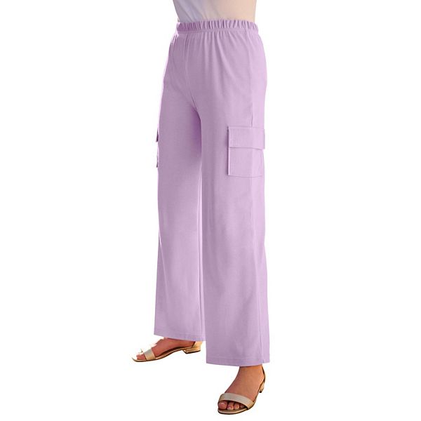 

Женские карго-штаны плюс сайз из мягкого трикотажа Roaman'S, Pale Lavender