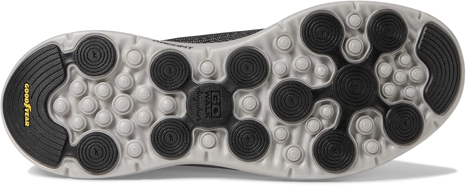 Мужские слипоны Skechers Hands Free Go Walk Anywhere - для повседневной носки по всему миру, черный/серый — фото 4