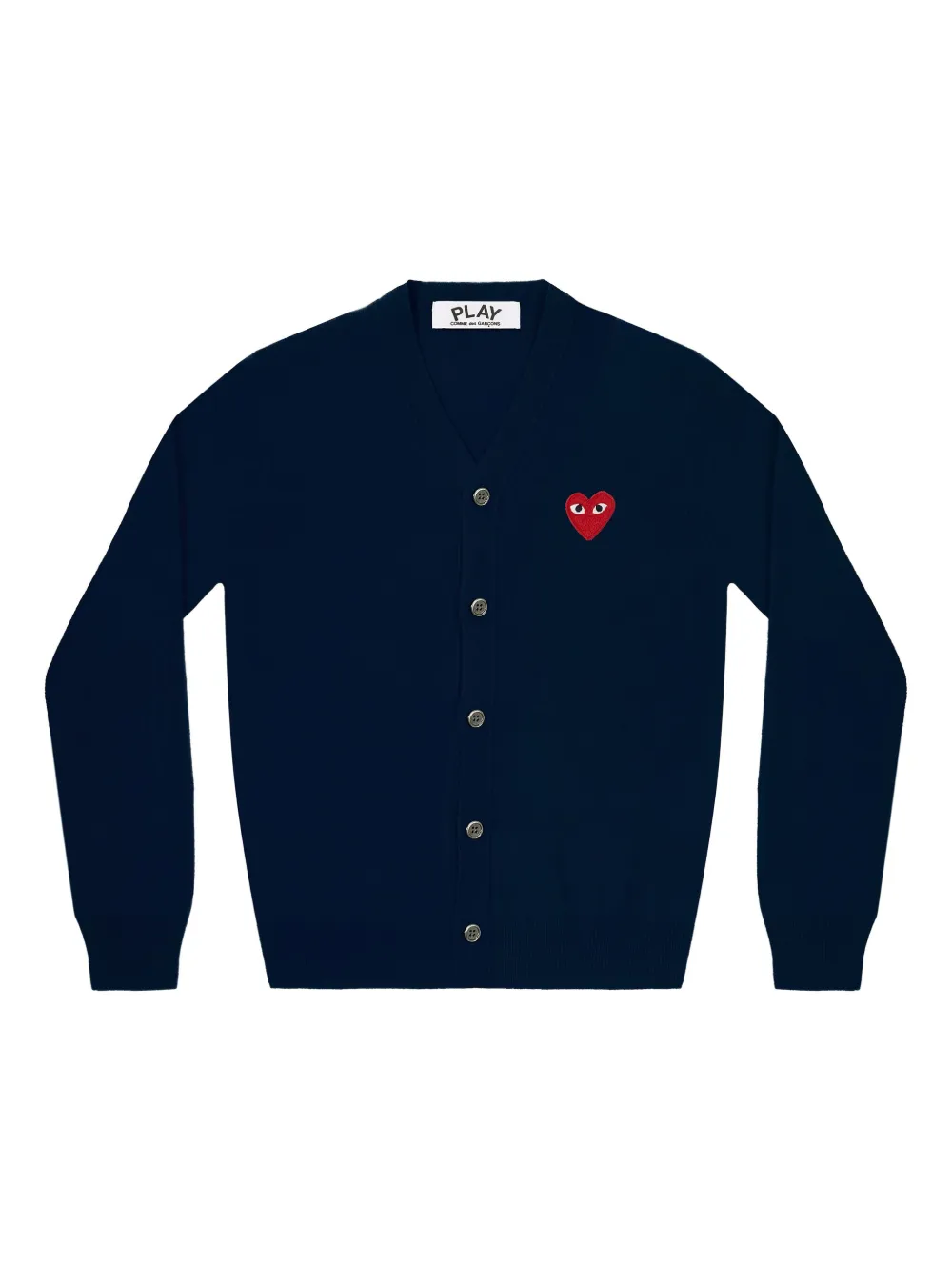 

Кардиган с V-образным вырезом и эмблемой в виде сердца Comme Des Garçons Play, синий