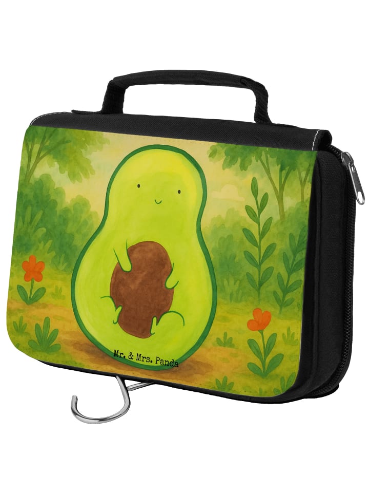 

Mr. & Mrs. Panda Косметичка с рисунком в виде косточки авокадо, без надписи, белого цвета