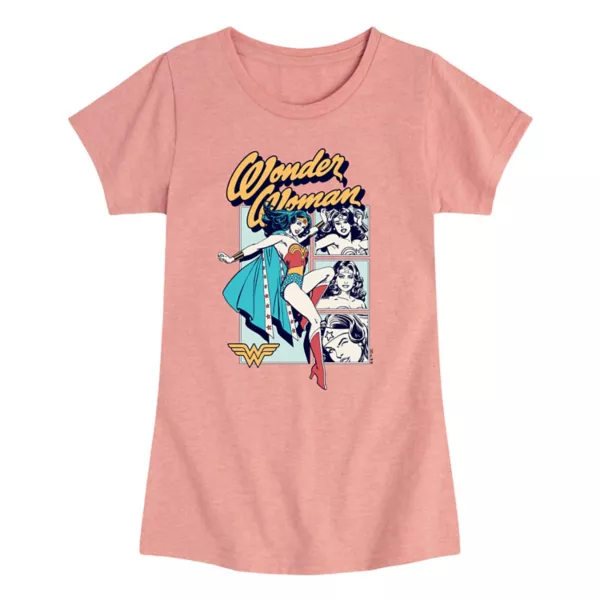 

Футболка для девочек 7-16 лет с комиксами Wonder Woman Licensed Character, розовый