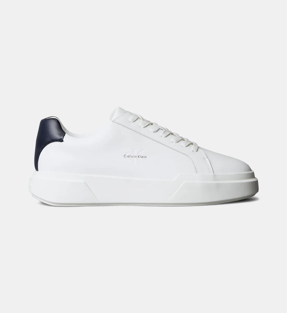 Приподнятые кожаные низкие кроссовки Calvin Klein Jeans, синий