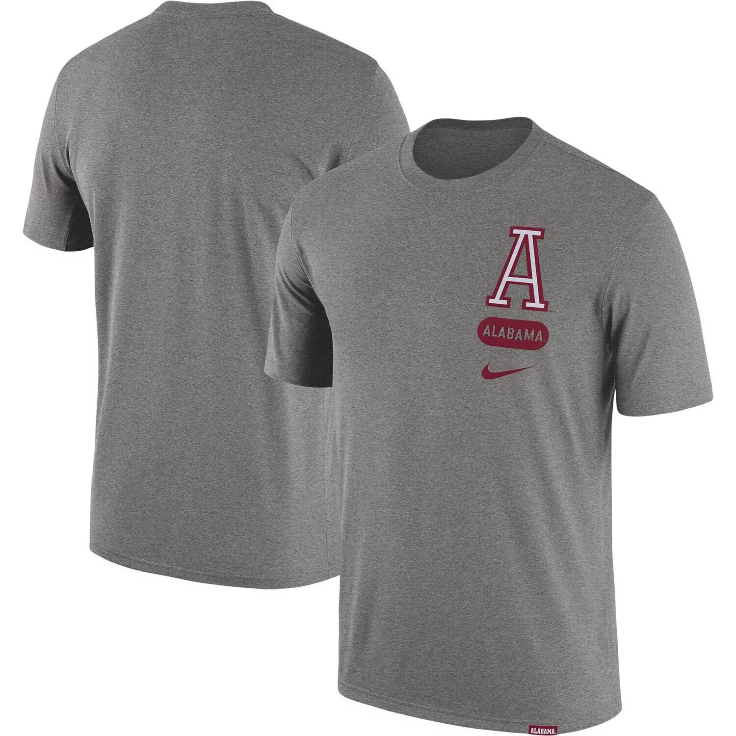 

Мужская футболка Nike Heather Grey Alabama Crimson Tide Campus Letterman