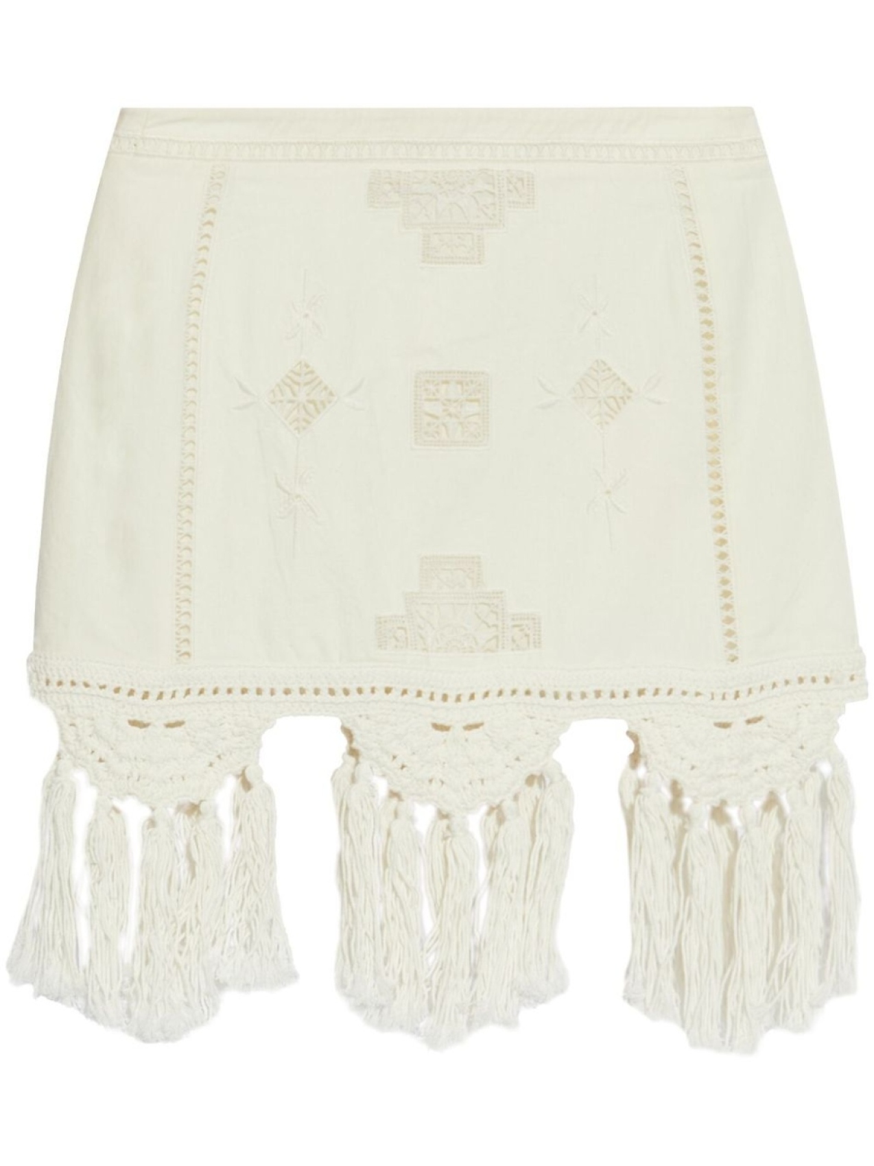 

ISABEL MARANT юбка мини Sandra в технике макраме, белый