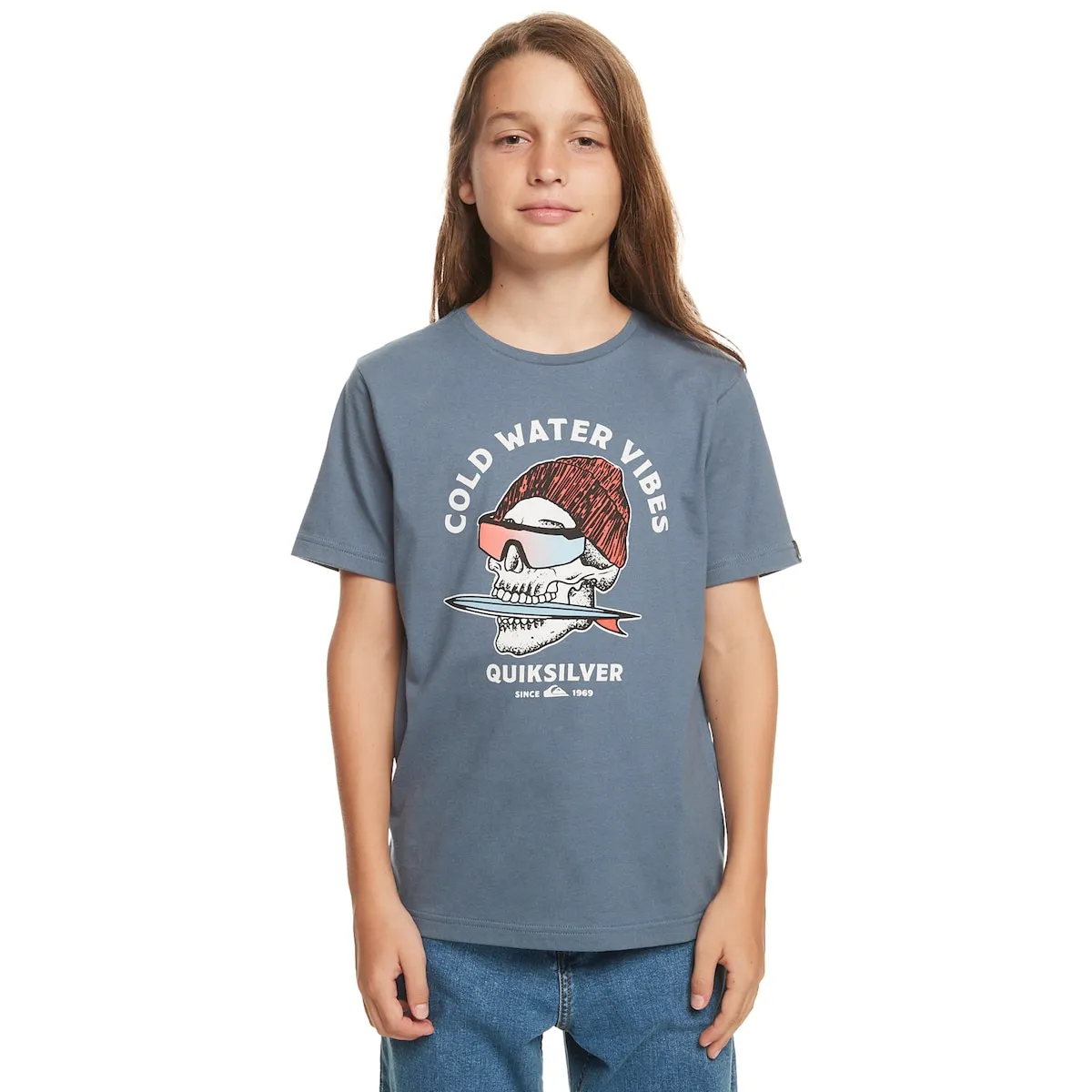 

Детская футболка QS Skull Quiksilver, синий