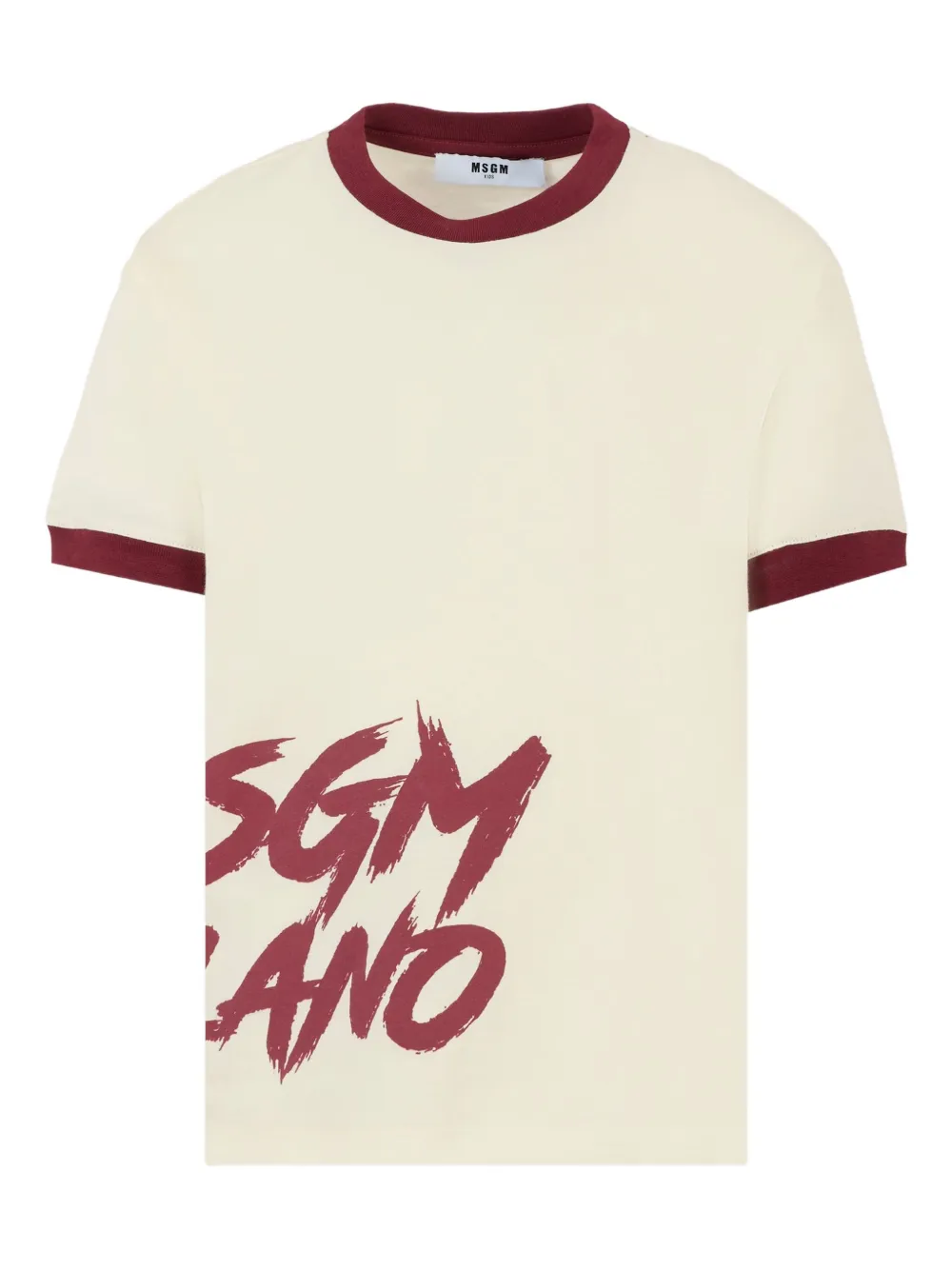 

Футболка с логотипом и принтом звонаря MSGM Kids, белый