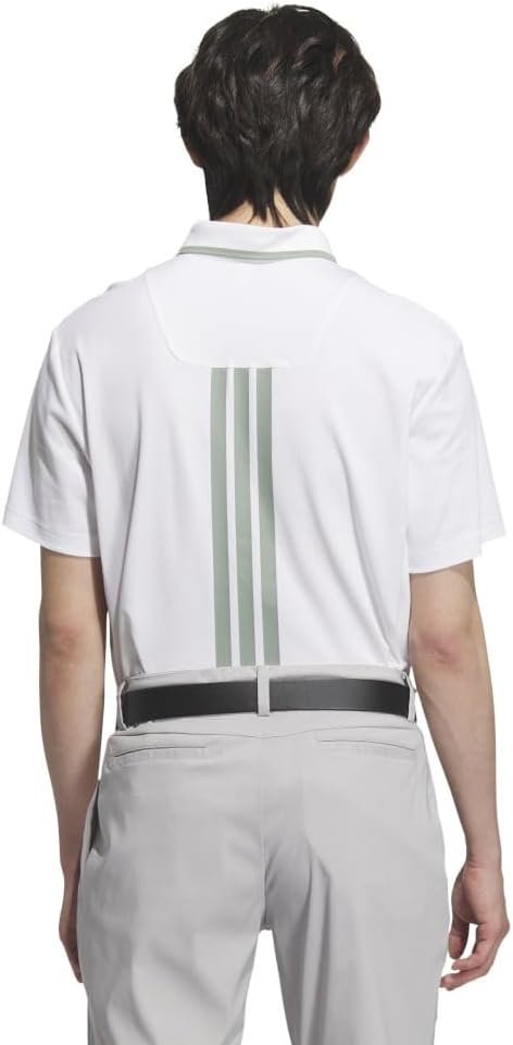 Поло Adidas Golf adizero Twist Knit с коротким рукавом и застежкой-молнией, белый — фото 2