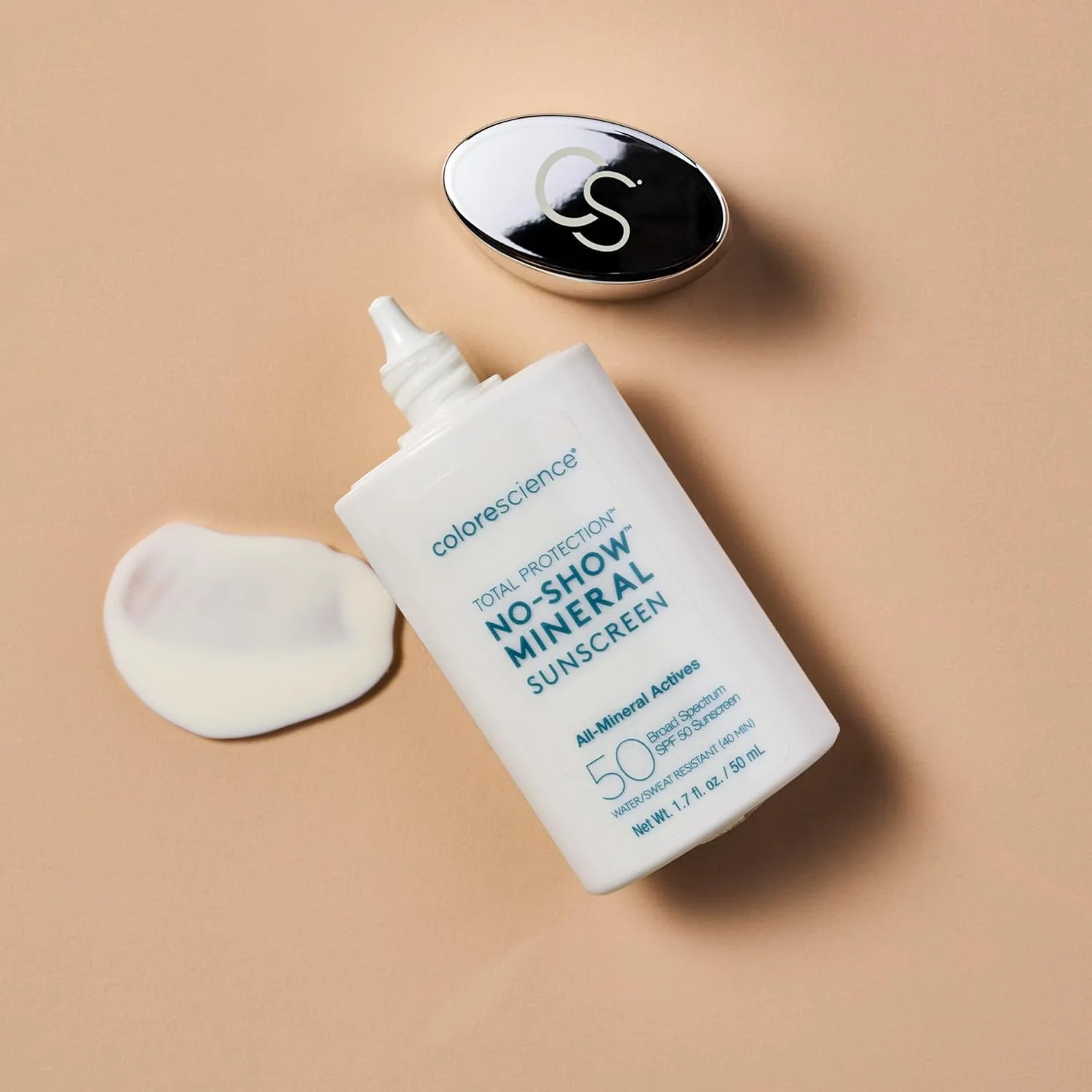 Colorescience Total Protection No-Show Mineral Sunscreen SPF 50, 100% невидимый полностью минеральный солнцезащитный крем для всех оттенков и типов кожи. 50 мл (1 шт.), blue — фото 3