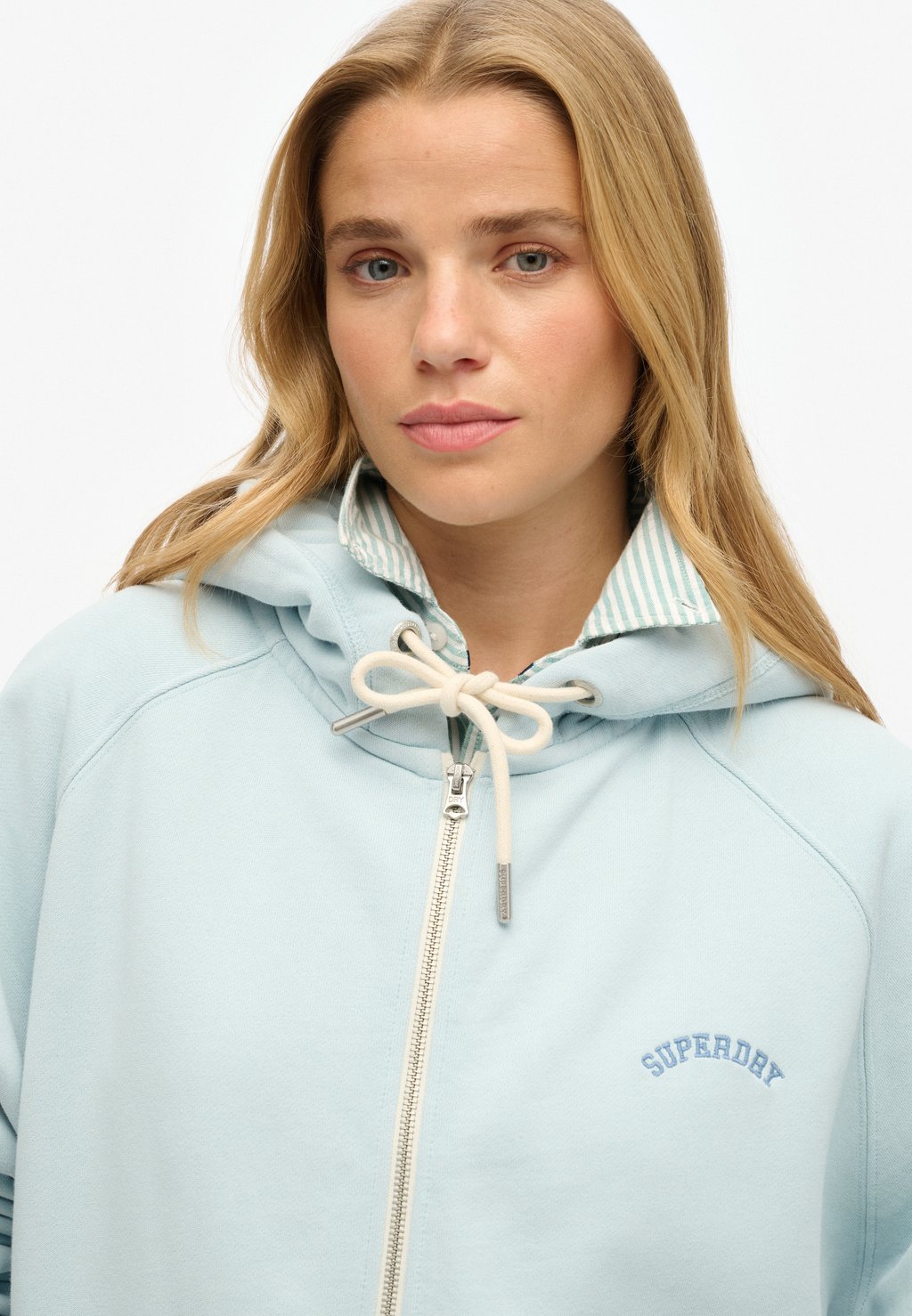 Толстовка на молнии Superdry, светло-голубой — фото 3