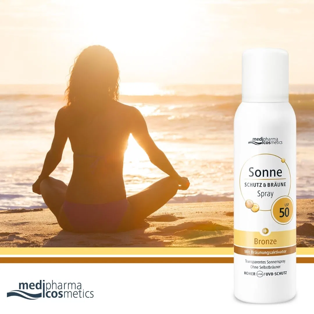 Солнцезащитный спрей-аэрозоль SPF 50 с активатором загара от Medipharma Cosmetics Dr. Theiss Naturwaren Gmbh, Transparent — фото 4