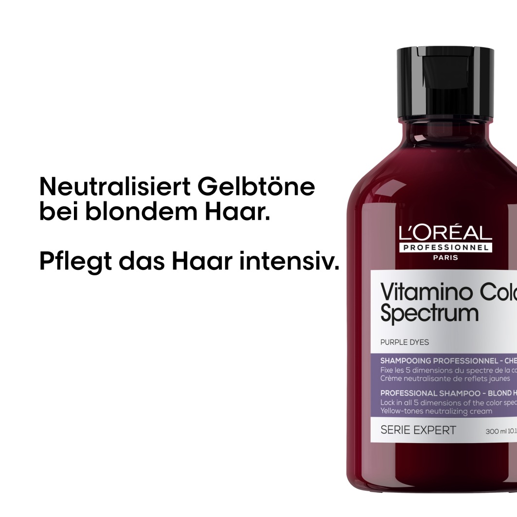 Шампунь serie expert vitamino color spectrum blond hair L Oreal Professionnel Paris, объем 300 мл — фото 3