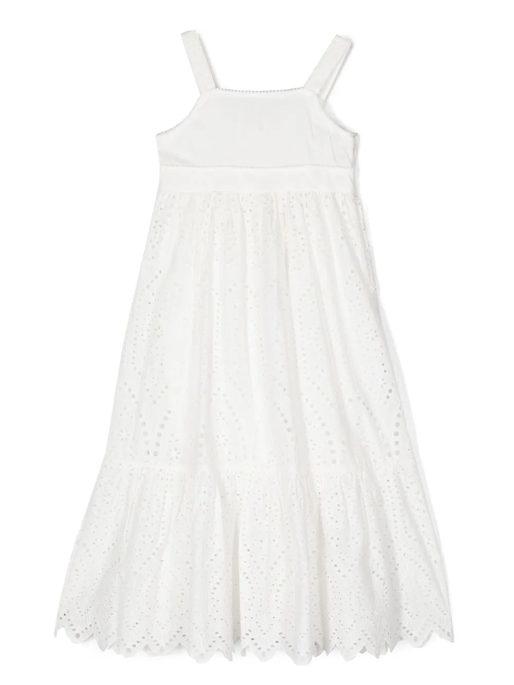 

Платье с английской вышивкой TWINSET Kids, белый