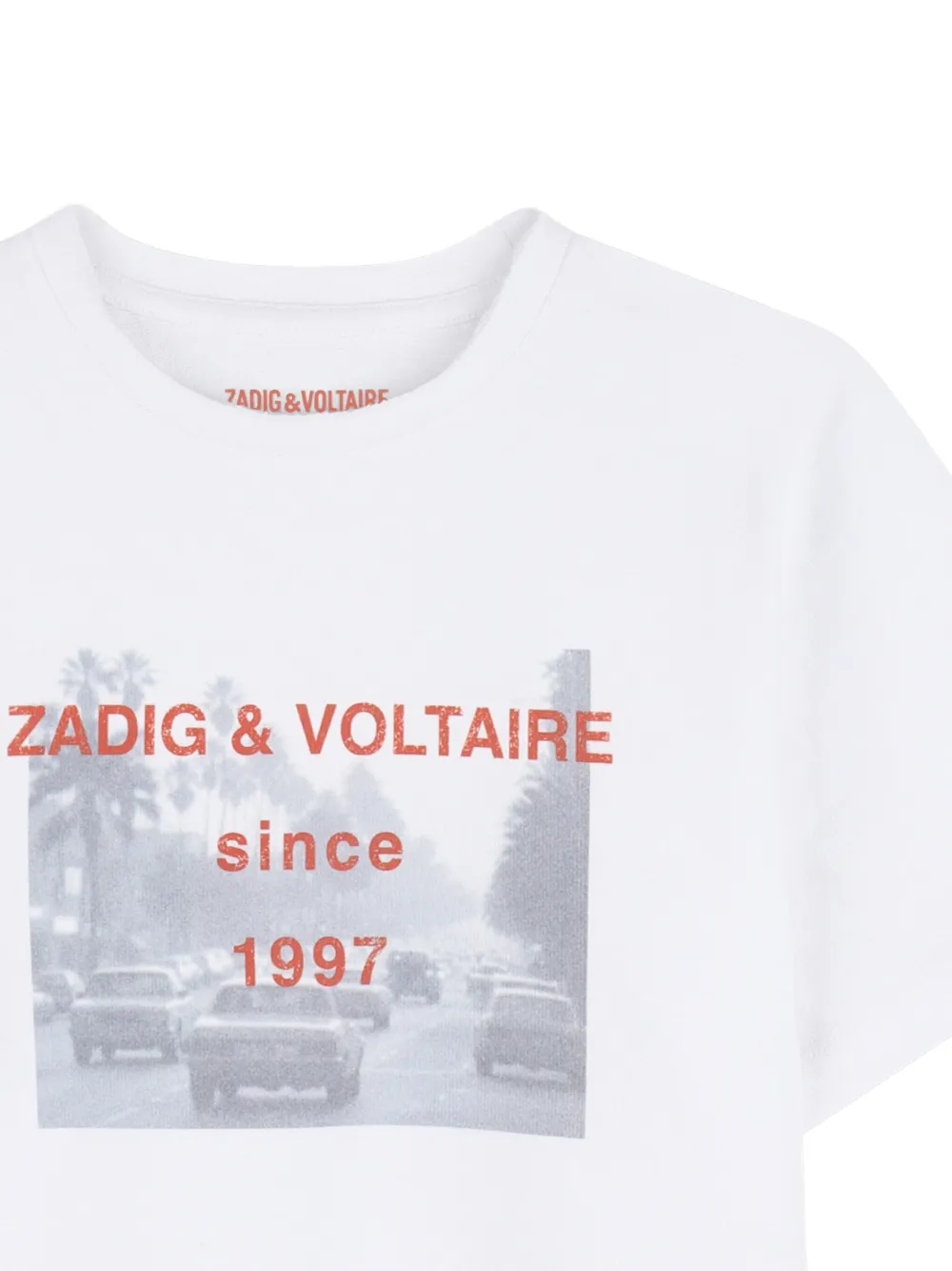 Футболка с принтом Zadig & Voltaire Kids, белый — фото 3