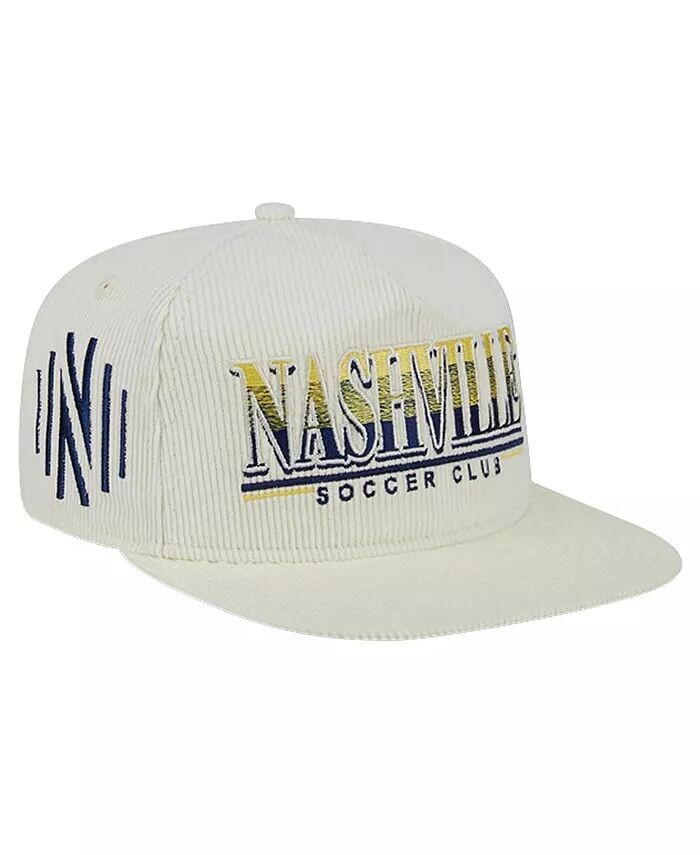 

Мужская белая вельветовая регулируемая шляпа для гольфиста Nashville SC Throwback New Era, белый