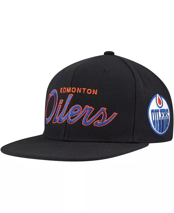 

Мужская черная бейсболка Edmonton Oilers Core Team Script 2.0 Snapback Mitchell & Ness