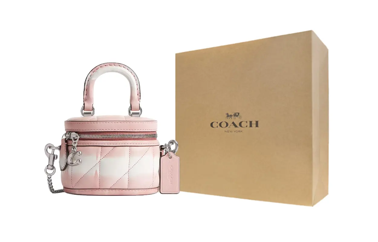

COACH Сумка через плечо Trail Nappa Leather мини, женская, серебристый и розовый мультиколор