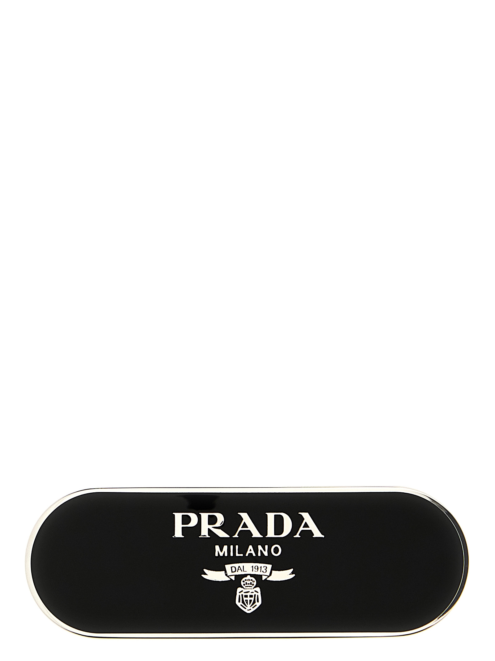 

Заколка для волос с логотипом Prada, черный