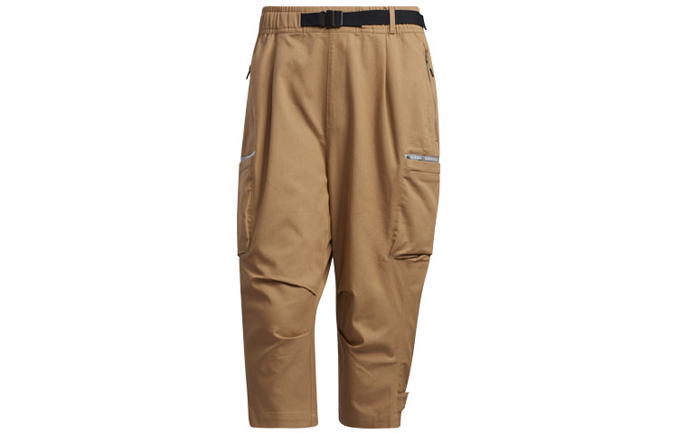 

Вязаные спортивные брюки мужские картонно-желтые Adidas