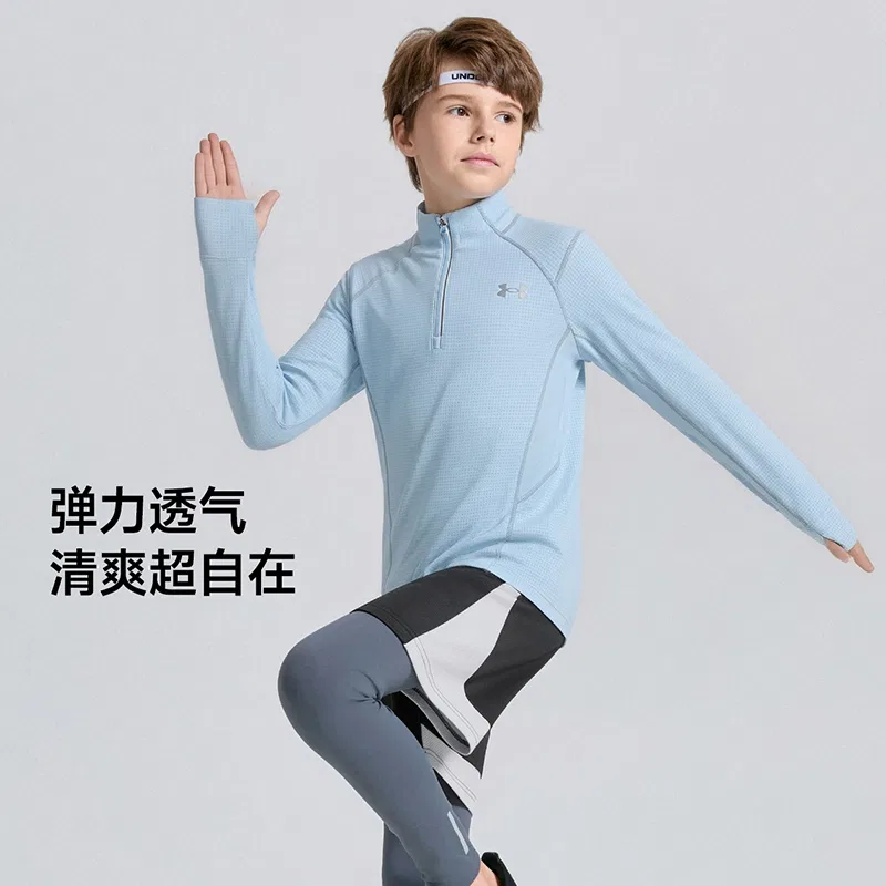 Футболка детская Light Silicon Blue Under Armour — фото 4