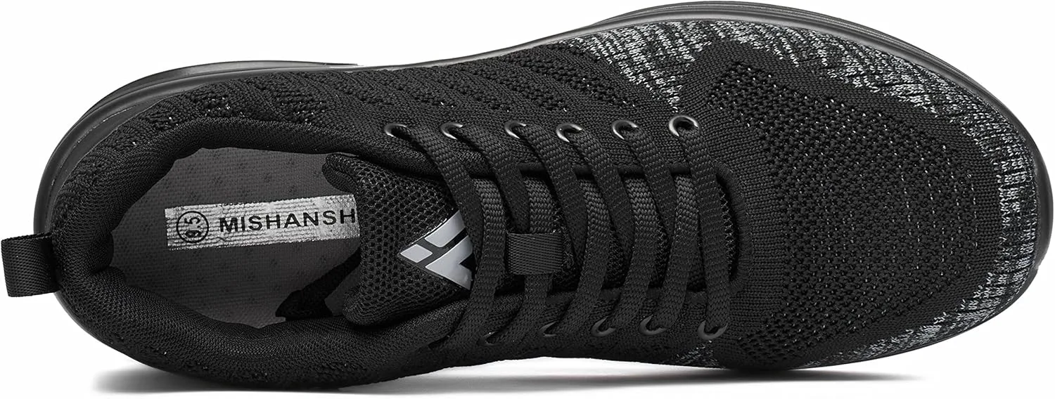 

Кроссовки Mishansha для мужчин, с амортизирующей подошвой, удобные ходовые и теннисные кроссовки, дышащие кроссовки для трейл-раннинга, размеры США 7-15, черный