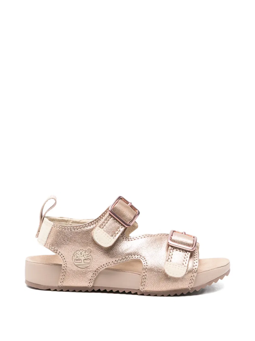 Кожаные сандалии с пряжкой Castle Island Timberland Kids, розовый