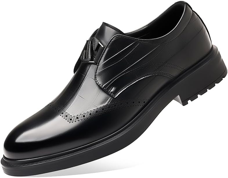 

Мужские бизнес-кэжуал кожаные туфли в британском стиле для работы Tgrnfhkpyy, черный