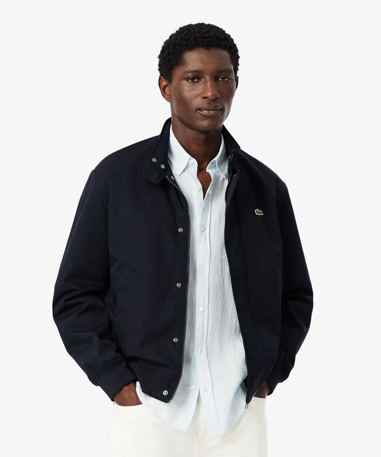Куртка Lacoste Harrington бежевая ветро- и водоотталкивающая