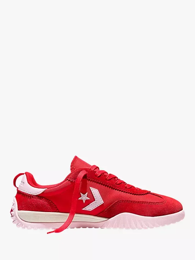 Детские кроссовки на шнуровке Run Star, красно-белые Converse