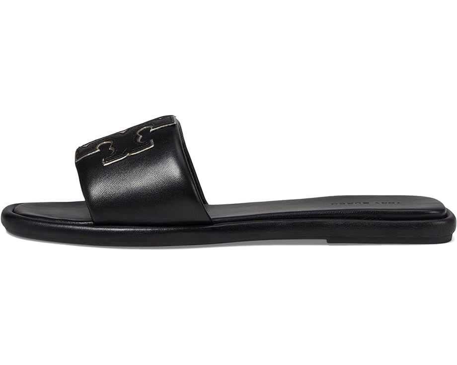 Сандалии Tory Burch Double T Sport Slide, цвет Perfect Black/Gold — фото 4