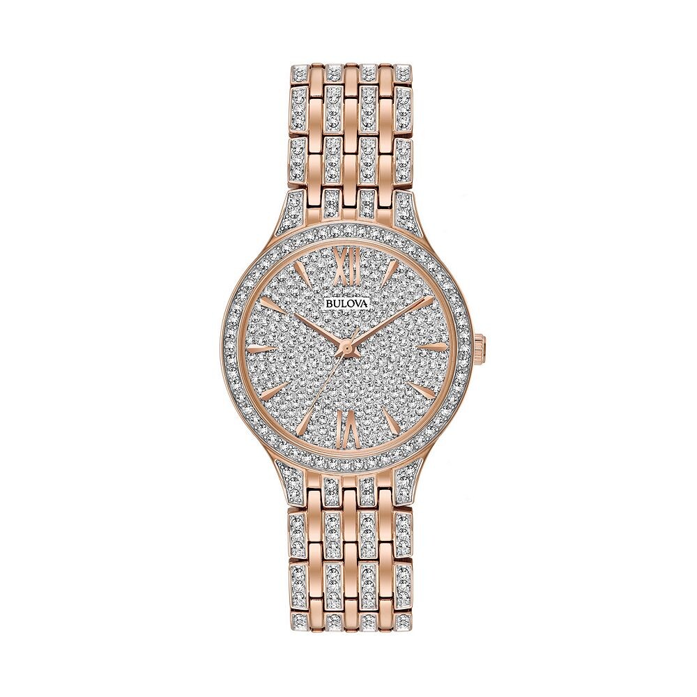 

Женские часы Bulova из нержавеющей стали с кристаллами - 98L235, мультиколор
